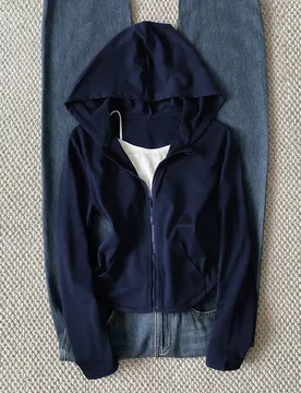 Sudadera corta ajustada y casual para adolescentes, apropiada para la temporada de regreso a clases, estilo coreano - Shein - FashionsVida