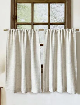 Pieza Cortina corta de cocina de lino sintético, cortina translúcida que protege la privacidad para ventanas pequeñas, con textura de lino, cortina - Shein - FashionsVida