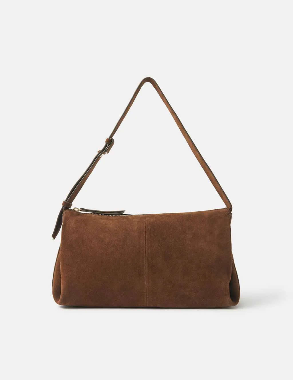 Suede Ruched Shoulder Bag Chocolate female - Accessorize - FashionsVida