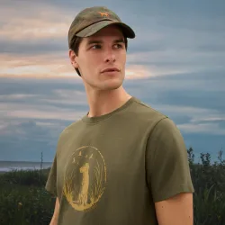 Camiseta de algodón estampada hombre