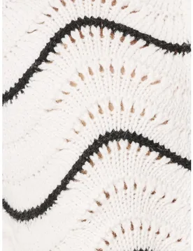 Cardigan de punto de manga larga con estampado de ondas - Adrianna Papell - FashionsVida