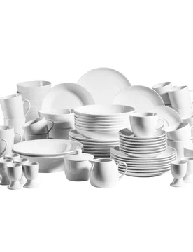 Geschirr-Set, Porzellan Barca weiss - MODERNE HAUSFRAU - FashionsVida