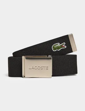 Mens Cintura Woven - Nero, nero nero Uomo taglia 90CM - Lacoste - FashionsVida