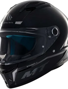 Casco Moto Integrale STINGER 2 SOLID A11 Lucido N taglia M - MT Helmets - FashionsVida