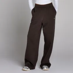 Pantalón de chándal de pierna recta petite Basics para mujer de MP - Chocolate - XS