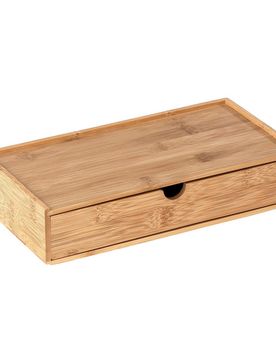 Aufbewahrungsbox „Terra“ mit Schublade, Bambus