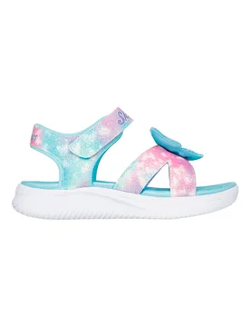 Sandali celesti con farfalla luminosa Jumpsters Sandal Butterfly Brights 30 - Skechers - FashionsVida