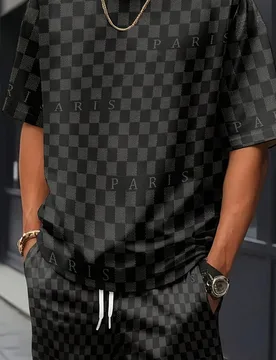 Set de 2 piezas de camiseta de manga corta y pantalones cortos de verano casuales para hombres con estampado digital 3D, conjunto de moda deportiva de - Shein - FashionsVida