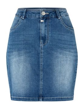 TIMEZONE Falda 'Mara' azul denim