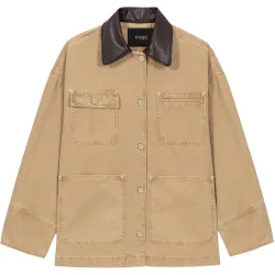 Chaqueta vaquera de mujer 100% algodón con espalda plisada