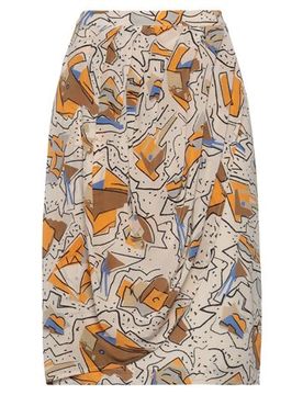 Falda midi Mujer Marfil 36 Mujer