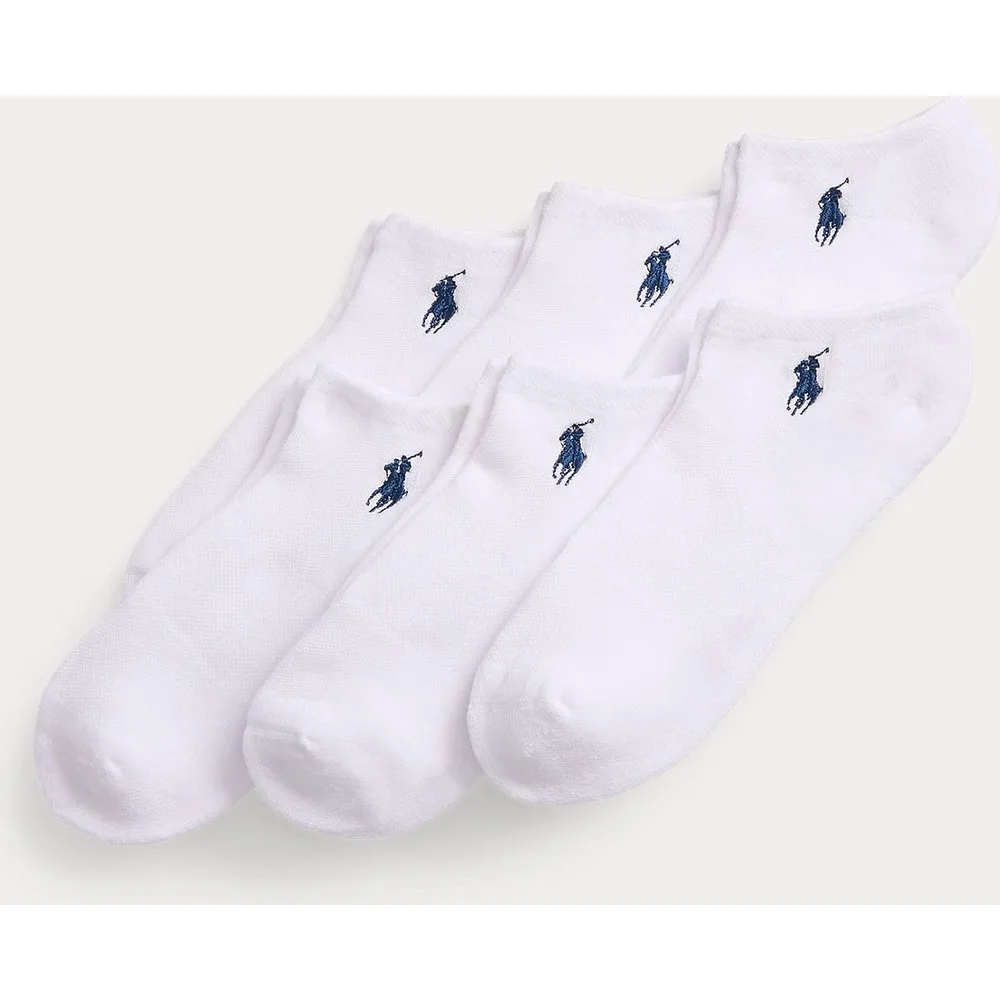 Pack de 6 calcetines de mujer cortos con caballo bordado - Polo Ralph Lauren - FashionsVida