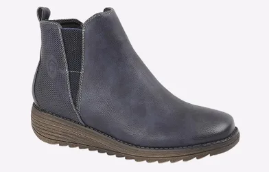Debora Memory Foam Ankle Boot Womens - Navy - Size Uk 5