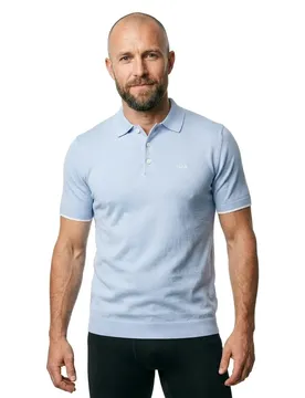 Polo à Manches Courtes 25fn182 City Blue Melange L