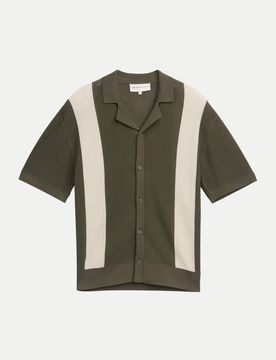 Strick Polo-Shirt Braun L