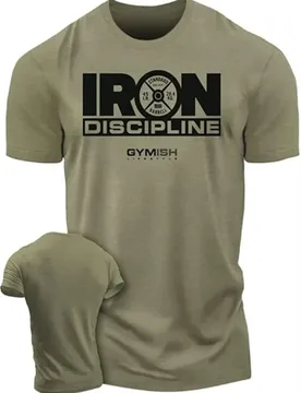 Men's T-shirt Street Sports Gym Steel Discipline Letter Print T-shirt Everyday Casual Short Sleeve T-shirt Men's Green T-shirt - Aliexpress - FashionsVida