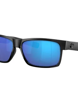 Half Moon Mirrored Polarized Sunglasses Sh Blk / Mt Blk Blue Mirror 580G/CAT3 Women - Costa - FashionsVida