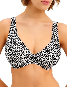 Womens Koh Tao High Apex Bikini Top - Black Polyamide - Size 36hh - Freya - FashionsVida