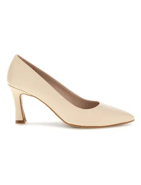 Décolleté beige a punta con tacco medio 3702 36 - PITTARELLO VERA - FashionsVida