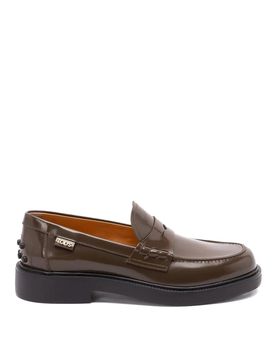 Mocassini in pelle ombreggiata in pelle