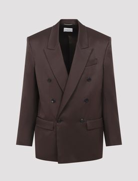 Double-Breasted Silk Jacket