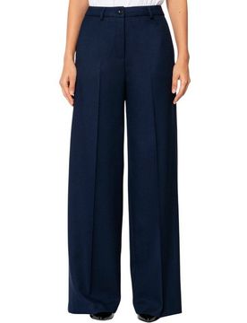 Pantaloni donna - palazzo diagonale - blu