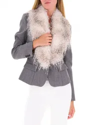 Blazer finta pelliccia GRIGIO SCURO 44