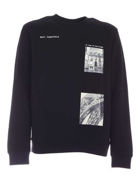 Karl Lagerfeld Felpa polaroid nera