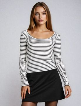 Blusa di cotone a maniche lunghe - multicolor