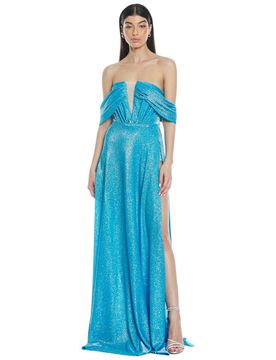 Vestito lungo azzurro ASTROFILLITE RCP2409183025