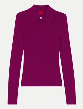 HUGO Strickpullover Sdropa Violett L - Hugo Boss - FashionsVida