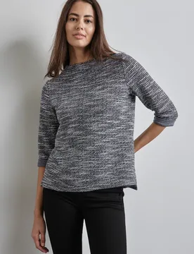 Bouclé Shirt female Schwarz - Street One - FashionsVida