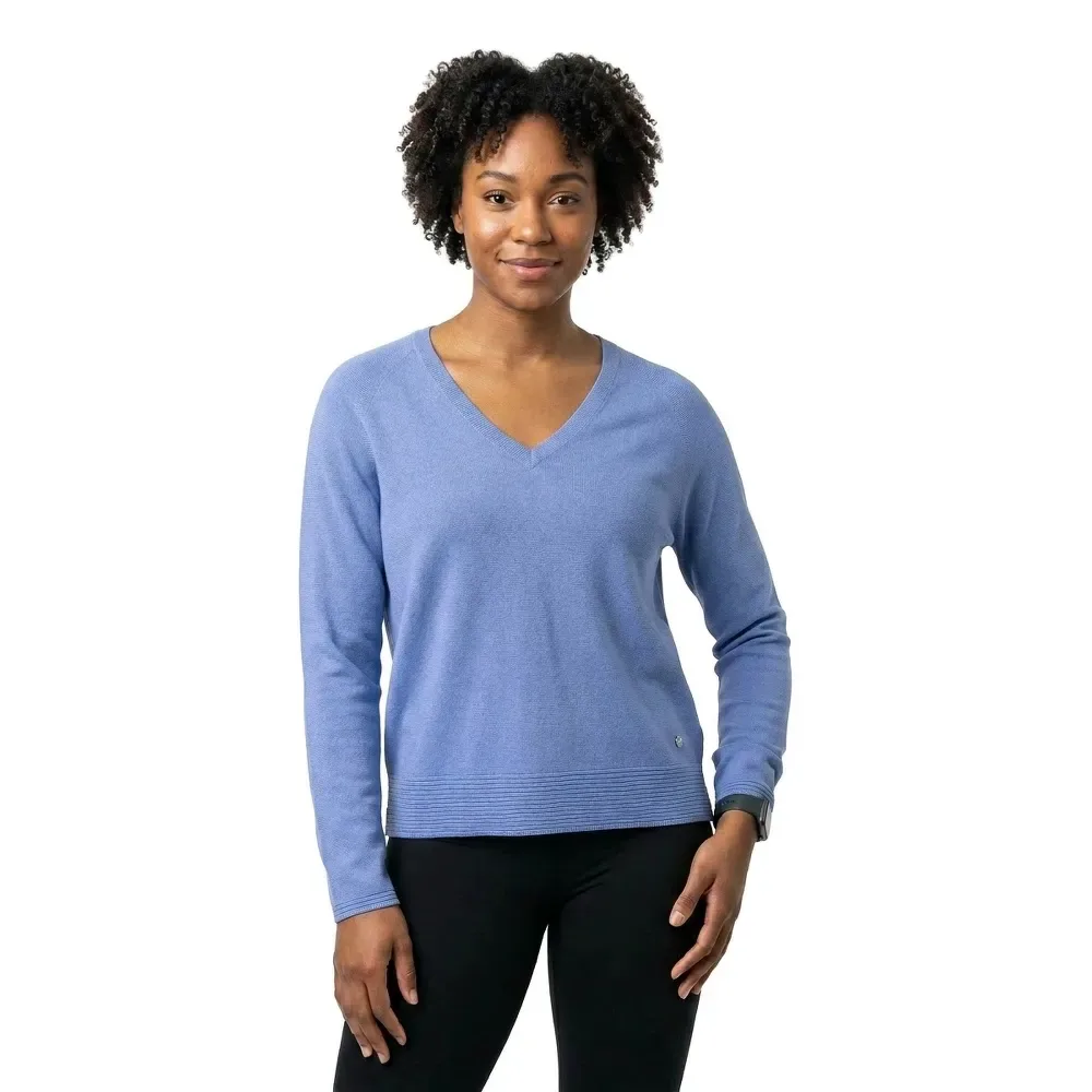 Maglione Con Scollo A V 26137003 Cornflower Blue M - Fynch Hatton - FashionsVida