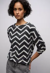 Flauschiges Shirt female Schwarz