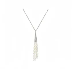 Fashionable new brand pearl tassel pendant long necklace, classic, luxurious, high-end, exquisite design, fashionable party
