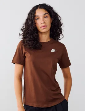 Nike Tee Shirt Club marron xs femme - Nike - FashionsVida