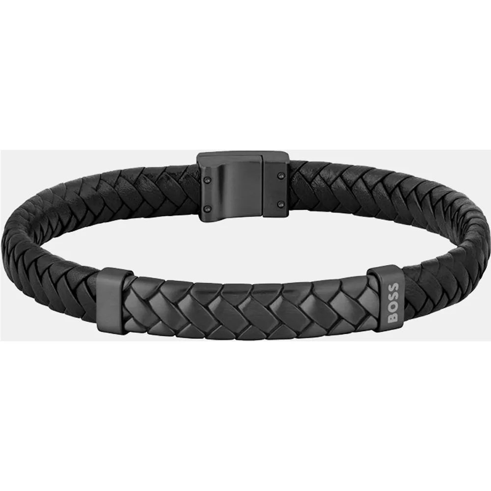 Pulsera de hombre Tailored de cuero y acero - Boss - FashionsVida