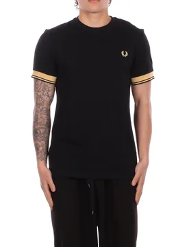 Uomo t-shirt m2396 90a fp twin tipped cuff t-shirt black - Fred perry - FashionsVida