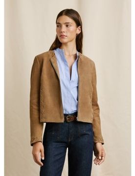 Para mujer. PL4024347 Chaqueta Sonna (L), Marrón, Casual, Piel