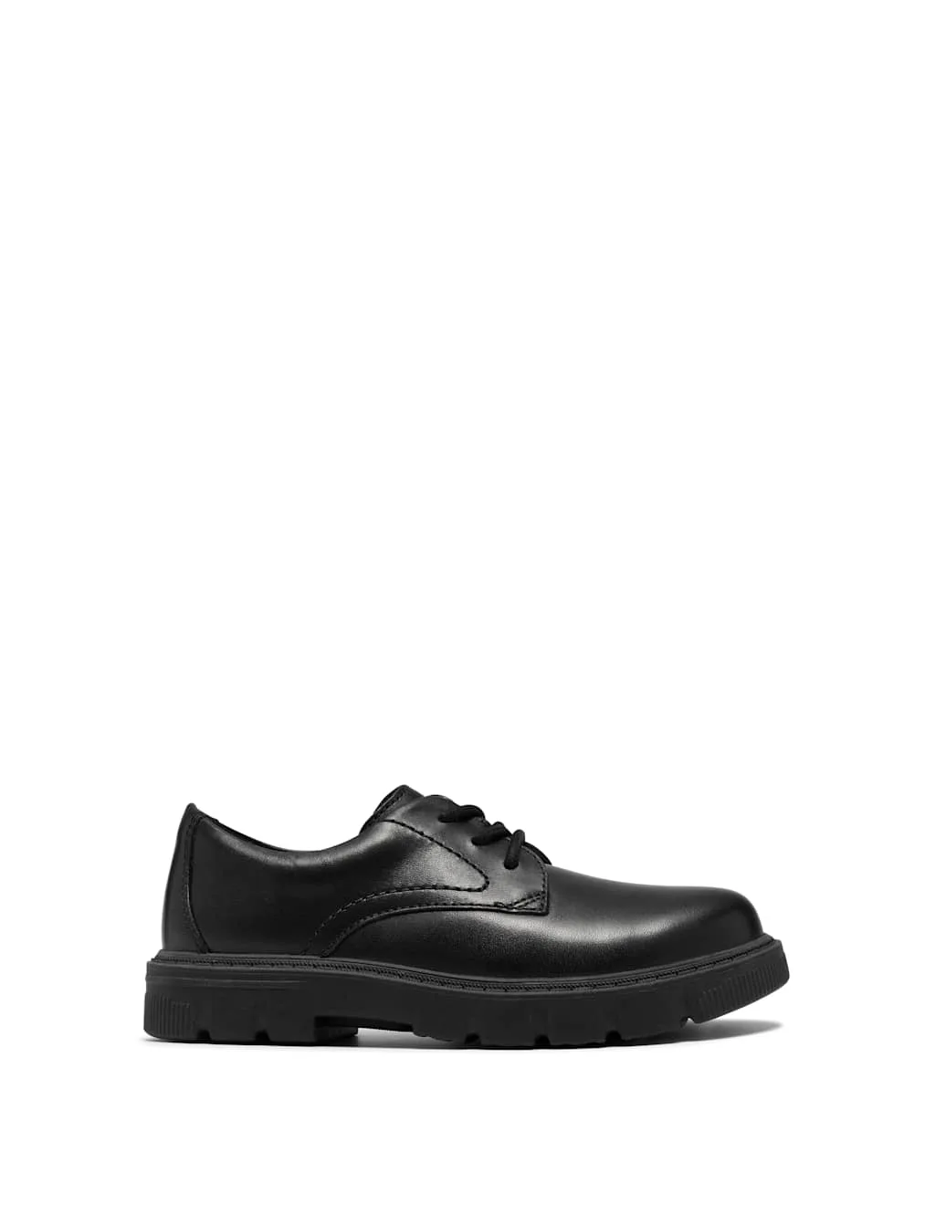 Kids' Leather Derby Shoes (10 Small - 2½ Large) Black male - Clarks - FashionsVida