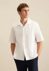 Regular Casual Hemd Uni Weiß L
