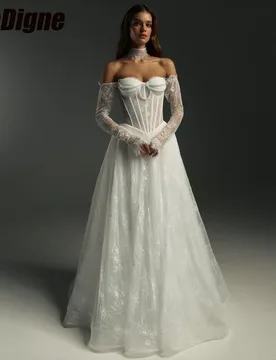  SoDigne A-line Lace Wedding Dresses Off Shoulder Sweetheart Bridal Dress 2026 Long Bride Gown Vestidos De Novia Customized - Aliexpress - FashionsVida
