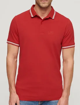 Polo à Manches Courtes Sportswear Relaxed Tipped Apple Red 3XL