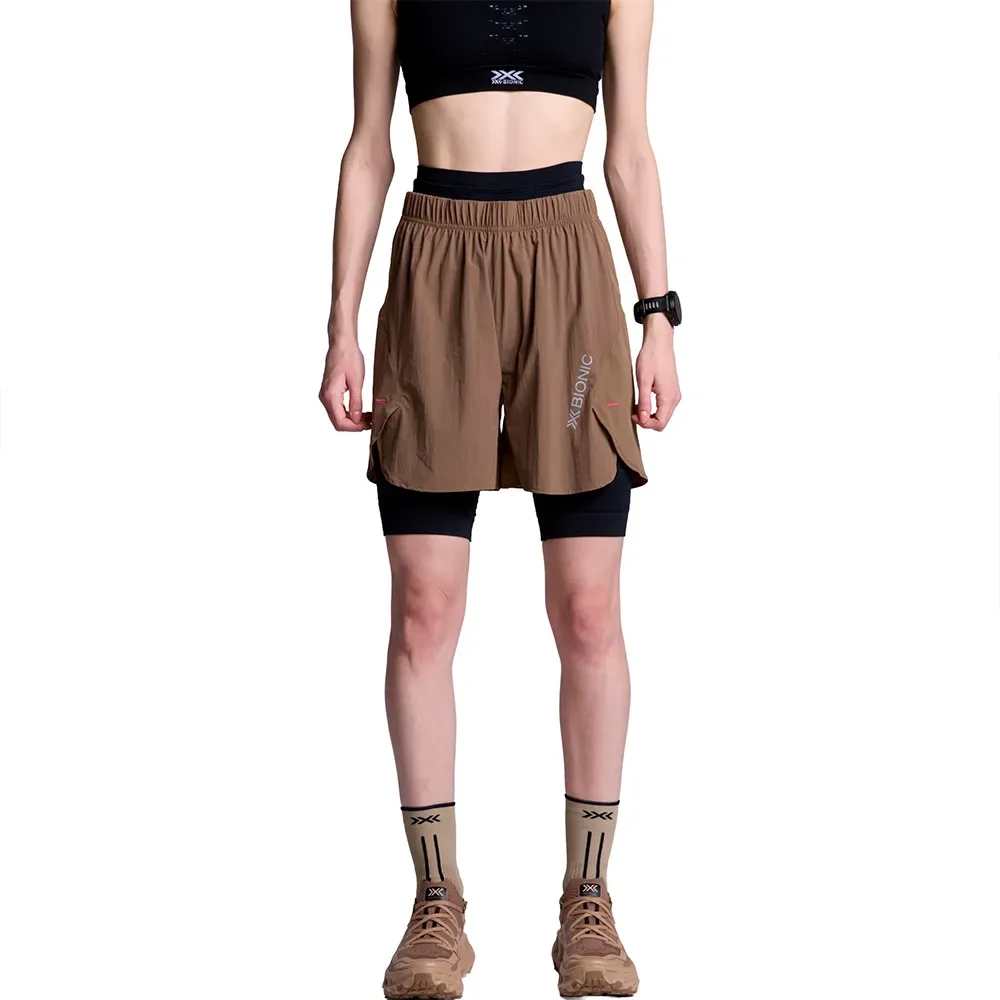 Corefusion Run Perform Shorts Dark Sand XS Women - X-BIONIC - FashionsVida
