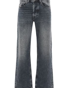 Relaxed Straight-Leg Jeans with Eagle Double-Stitching