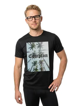 Mister T-shirt à Manches Courtes Compton Palms Black M