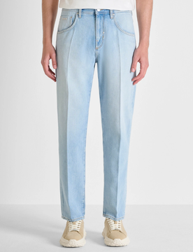 Jeans relaxed fit uomo blu denim