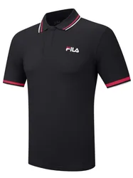 Mens Black Bowey Graphic Polo Shirt - Size Medium