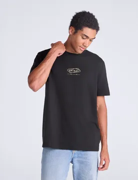 Chase Mens Graphic Relaxed T-Shirt - Black - Animal - FashionsVida