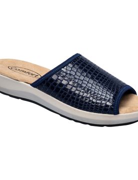 Stretch-Pantolette "Crocco“ 40 blau